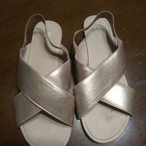 H&M girls gold sandles